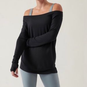 ATHLETA - Off shoulder black sweater - Small